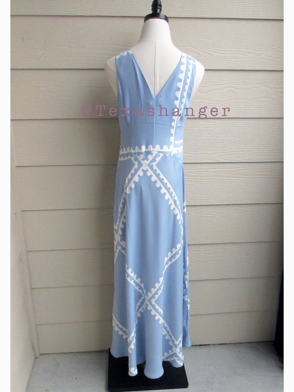 Mon Renn NWT Serape Midi Dress Medium / 10 Blue Postcards - Picture 13 of 13